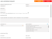 Add a Reference Request page